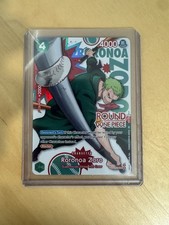 One Piece x Round 1 ENGLISH Promo Card Roronoa Zoro PRB02-006 NM/M