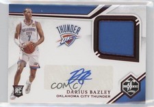 2019 Panini Chronicles Limited Rookie Jersey Red Darius Bazley #LR-DBA Auto 10zj
