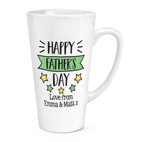 Personalisiert Happy Des Vaters Tag G Banner Liebe Von 483Ml Groß Latte Becher