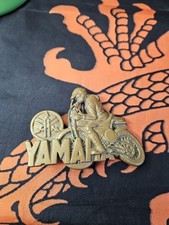 Vintage Brass Yamaha Dirt Bike Motocross 1980s Belt Buckle