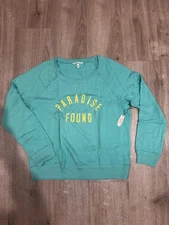 Victoria’s Secret PINK “Paradise Found” Crewneck Pullover Sweatshirt size L 