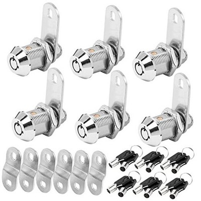 Sissinda RV Storage Locks - Keyed Alike - 7/8'' Fits 9/16'' Max 7/8'' 6Pack