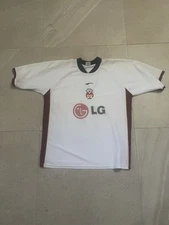 Vintage Monarcas Morelia Soccer Jersey LG Sponsor - White/Burgundy - Size XL