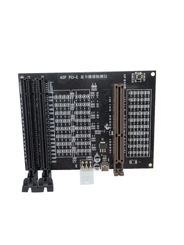 PCI-E AGP Graphics Card GPU Diagnostic Tester LED Indicator Board Type-C 6-Pin