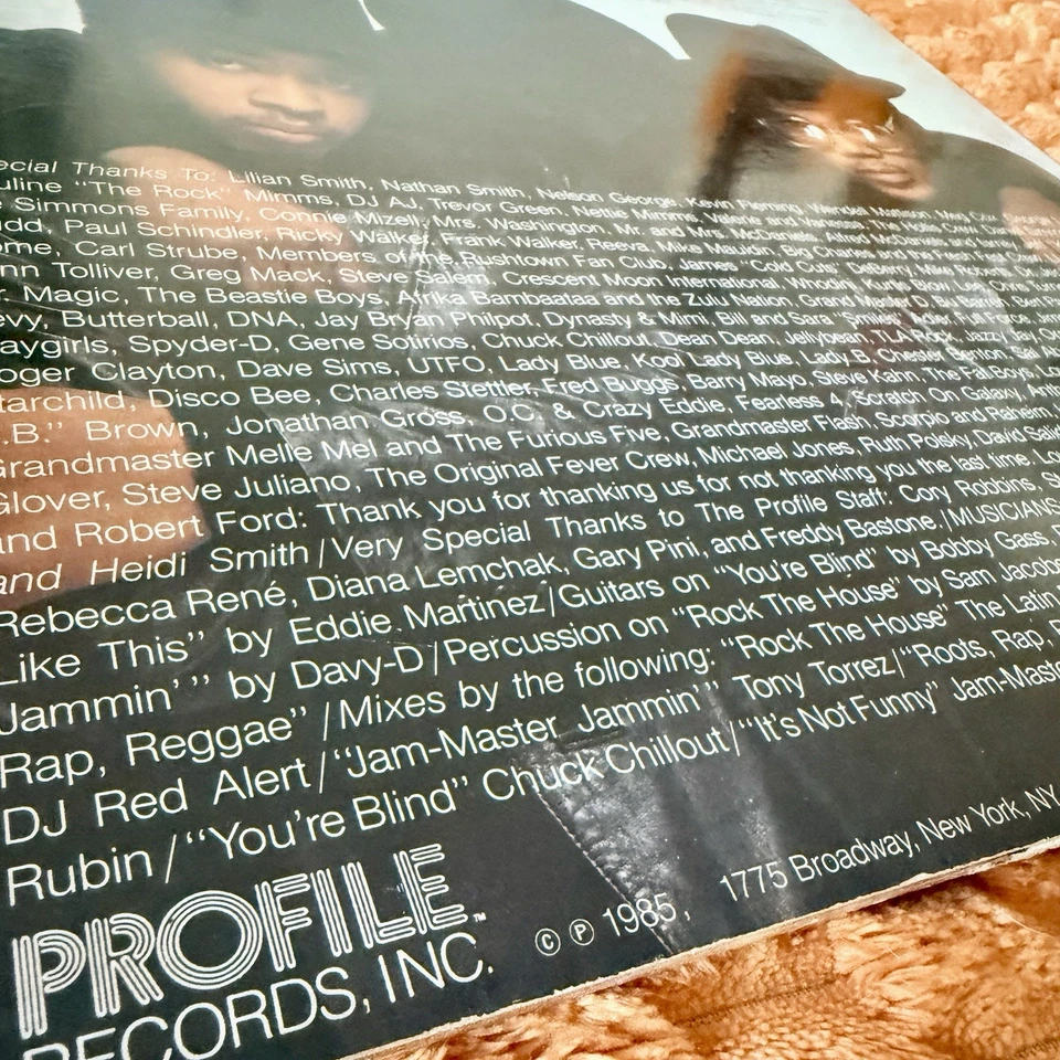 RUN DMC - King of Rock 1985 OG LP Vinyl Profile Records 1st Press No Barcode - Image 3 of 4