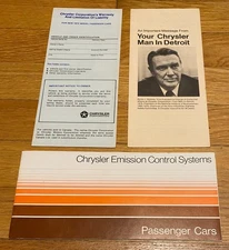 1972 Chrysler Corporation NOS/BLANK WARRANTY Pamphlet + Plymouth/Dodge 72 Mopar