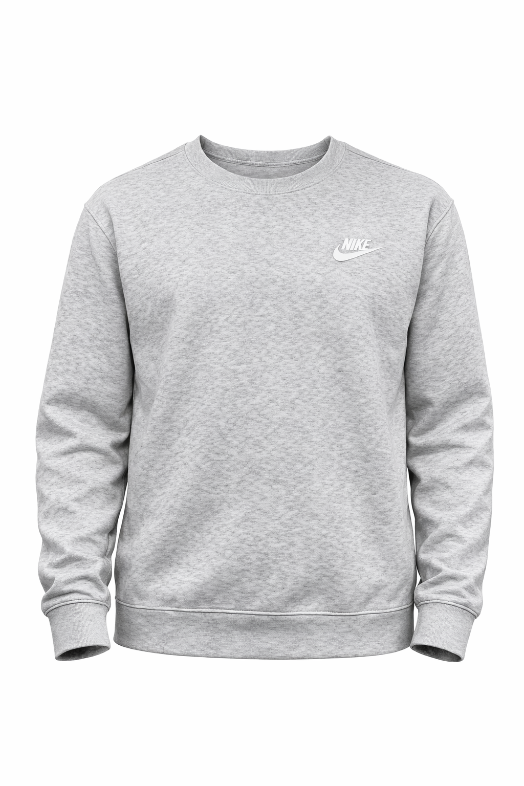 Nike Sportswear Club Fleece Sweatshirt Crewneck Gray Heather Size XL BV2662-063