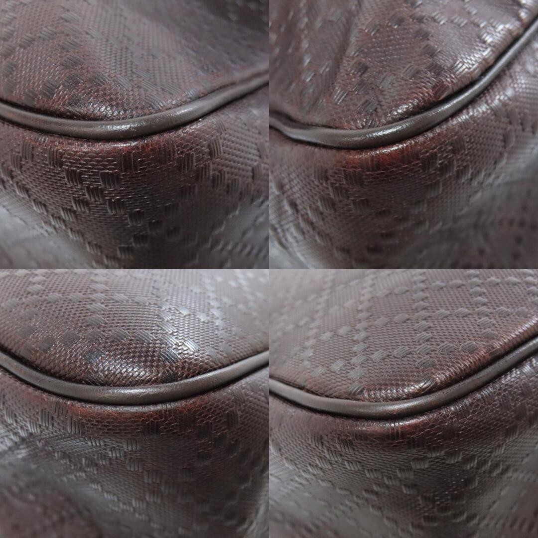 GUCCI Leather Shoulder Bag Brown Used with Interior Pocket thumbnail 10