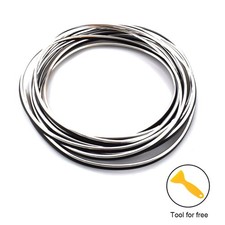 5m Diy Interior Trim Universal Car Molding Strip Flexible Silver Line Decoration