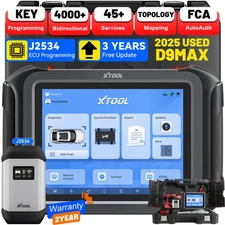 USED XTOOL D9MAX J2534 Programming Coding Car Diagnostic Tool OBD2 Scanner FCA