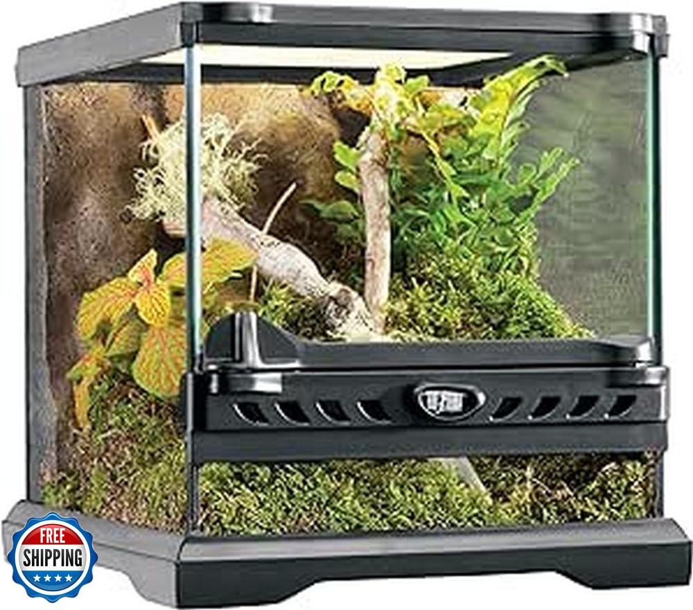 レイアウト用品 EXO TERRA GLASS TERRARIUM 4630 Exo Terra Glass Terrarium Kit, for Reptiles and Amphibians, Nano
