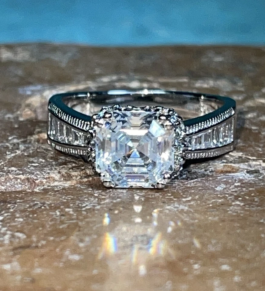 Anillo de compromiso Tacori estilo circonita cúbica audaz QVC talla 8 nuevo sin etiquetas Foto 2 de 4