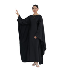 Modest Abaya Women Muslim Batwing Sleeve Maxi Dress Turkey Kaftan Islamic Robes