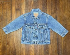 Vtg 80s Levis Denim Jacket Kids Youth Size 4