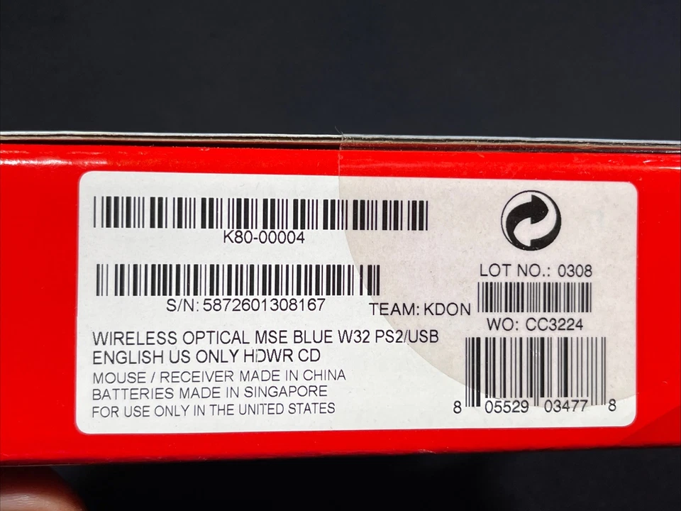 Microsoft Wireless Optical Scroll Mouse Blue Left or Right Hand K80-00004 - Image 3 of 4