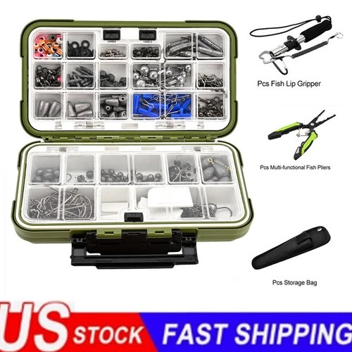 397Pcs Fishing Accessories Kit, Organized Fishing Tackle Box with Tackle Include