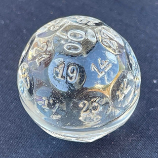 Vintage Czech Crystal Fortune 32 Sided Dice
