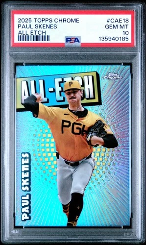 135940185 Paul Skenes 2025 Topps Chrome #CAE-18 All-Etch PSA 10