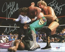 Million Dollar Man Ted DiBiase Virgil Jake Roberts Signed WWE 8x10 Photo PSA/DNA
