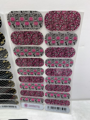 Jamberry MINNIE MOUSE LOT 5 Full Sheets Nail Wraps With Prep Kit New - Picture 2 of 8