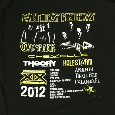 Orlando FL 101.1 WJRR 19th Earth Day Birthday 2012 Black t shirt Size ...
