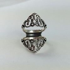 Designer Carolyn Pollack Guard Ring Sterling Silver 925 Filigree Scroll