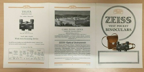 4 Vintage Carl Zeiss Flugblätter 1925 Turmon Tasche Monokular Galan Fernglas - Bild 6 von 12