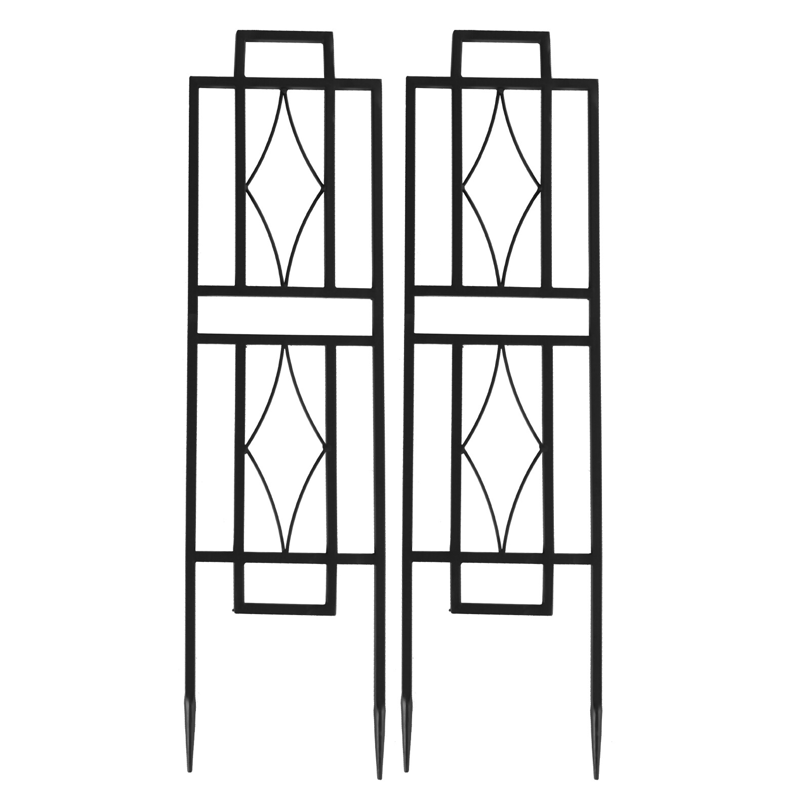 2x Garden Trellis Metal Plant Support Climbing Trellises Frame W