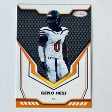 Geno Hess 2024 Sage Football Black Card #6 Undrafted NFL Free Agent