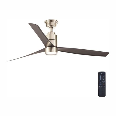 Home Decorators Collection Cirino 52 In Led Brushed Nickel