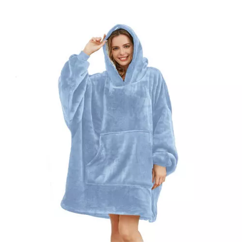 Oversized Hoodies Snuggy Hooded Blanket Super Plush Fleece Wearable Large HOodie - Picture 38 of 51