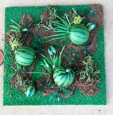 Melon (6) Patch Fruit Garden Tumdee 1:12 Scale Dolls House Miniature Accessories