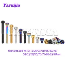Titanium Bolt M10 Pitch1.25/1.5mm Flange Torx T50 Screws Grade 5 for Motorcycle