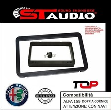 MASCHERINA RADIO 2 DIN ALFA ROMEO 159 CON NAVIGATORE CORNICE COMPLETA 3 PEZZI FX
