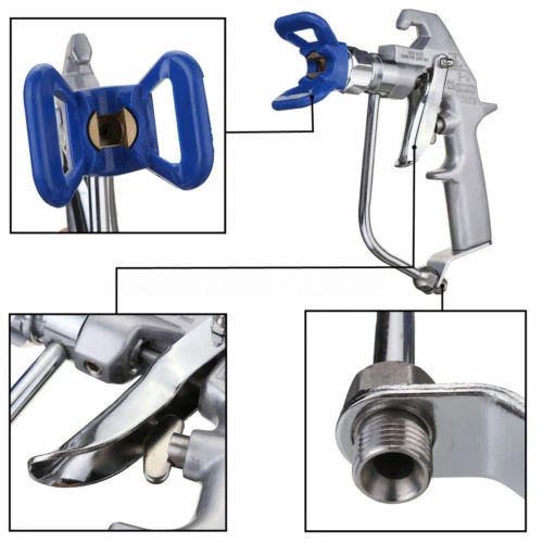 Aftermarket 5000 PSI Silver Airless spray Gun 243283 With Tip 517 and Tip Guard - Picture 4 of 10