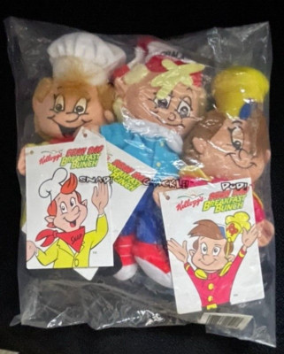 ◇ Kellogg's Rice Krispies Dolls 3体セット NIP Vintage KELLOGG RICE KRISPIE DOLLS - 3 Snap, Crackle and Pop