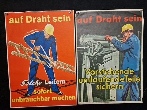 10 alte DIN A2 Plakate der BG zum Thema Unfallverhütung ca 50 - 80er Jahre #19 - Bild 2 von 5
