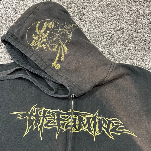 Vtg y2k Band Hoodie Sun Faded Death Metal The Famine Solid State Records Small - Picture 2 of 10