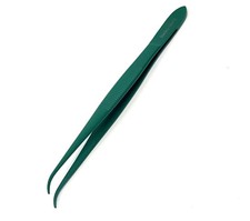 PTFE Tweezers Serrated Fine Point Curved 6" Watch Jewelry Repair Stainless CE
