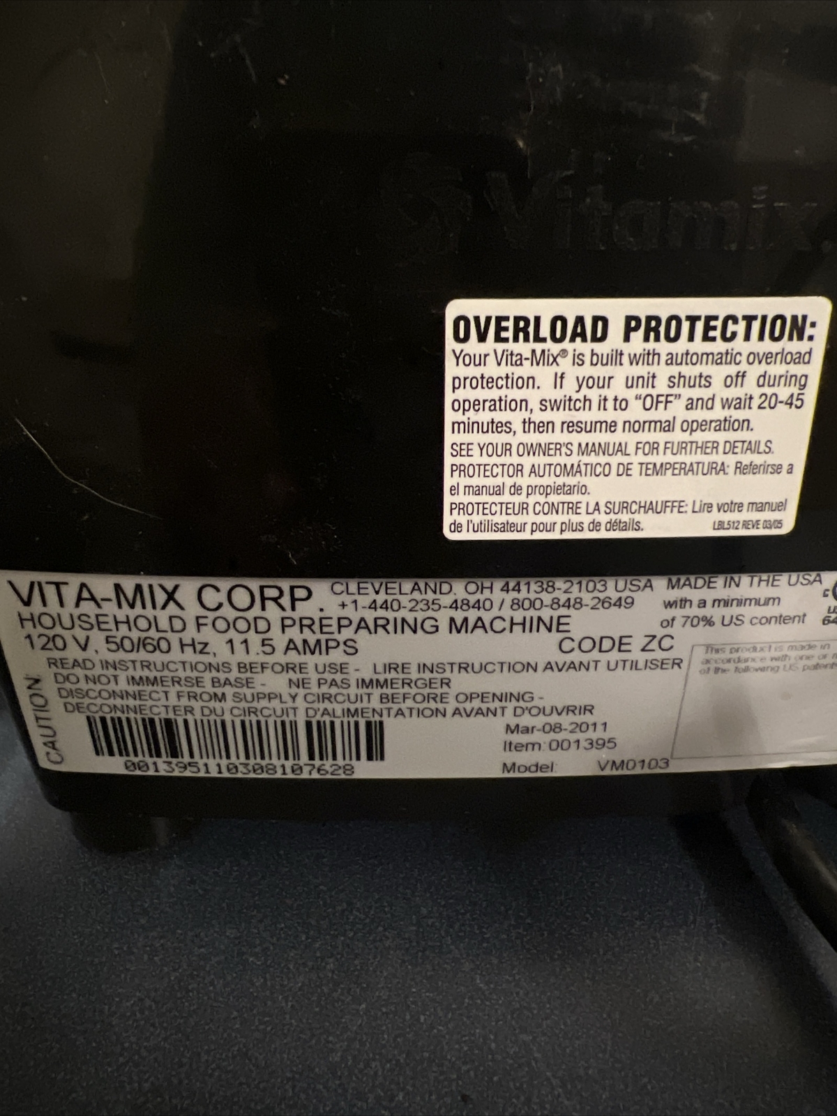 Vitamix 5200 Professional Grade Blender 64oz Container 2 Extra Containers eBay