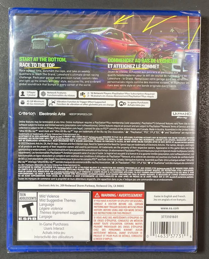 Need For Speed Unbound (PS5) NEW