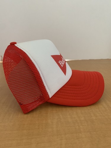 Cappello Budweiser Cappello Snapback Camioneri Cappello Rete Rosso Bianco Logo - Foto 6 di 14
