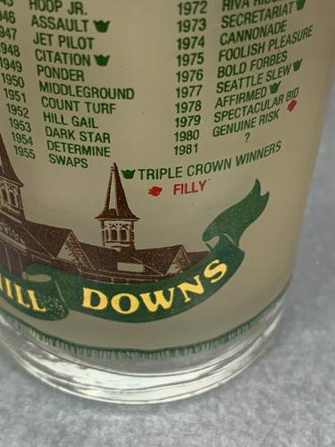 Vintage 1981 Kentucky Derby Churchill Downs Mint Julep Libbey Glass Tumbler - Picture 10 of 17