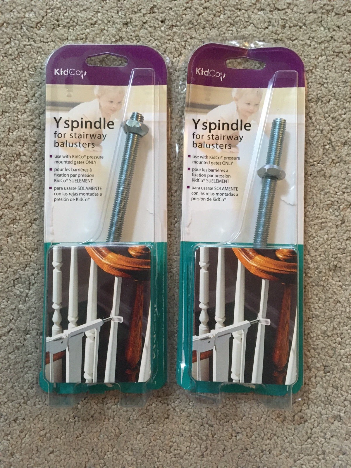 2 Two Y Spindle Kidco For Stairway Balusters New But Opened Box
