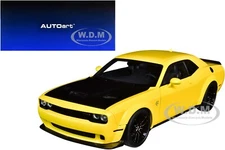 DODGE CHALLENGER SRT HELLCAT WIDEBODY YELLOW 1/18 MODEL CAR BY AUTOART 71737