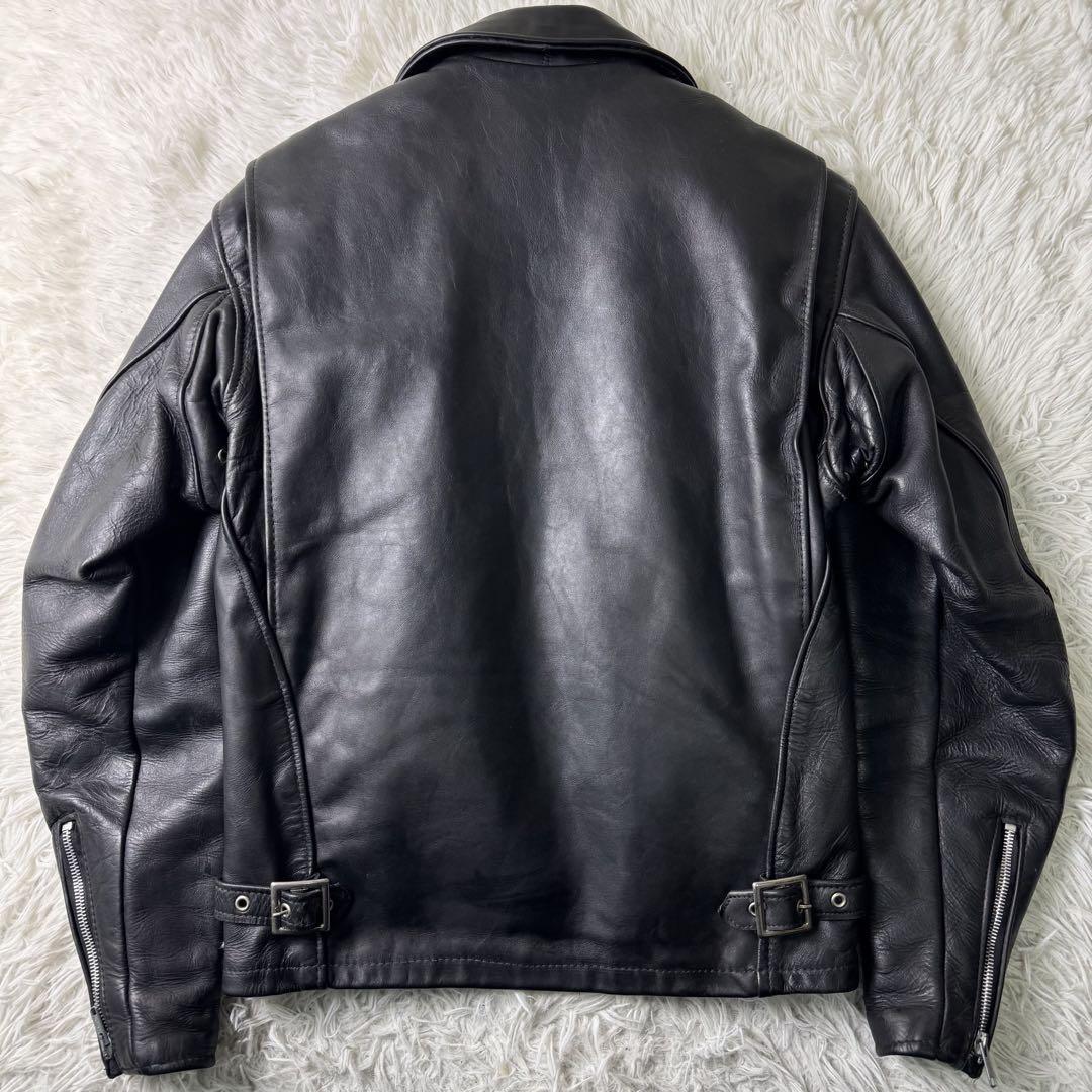 Schott　642 SCHOTT 642 Single Rider Jacket Leather Size 34 Black Made in
