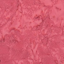 Hoffman Coral Pink Frank Watercolor Bali Batik Cotton Fabric By the Yard