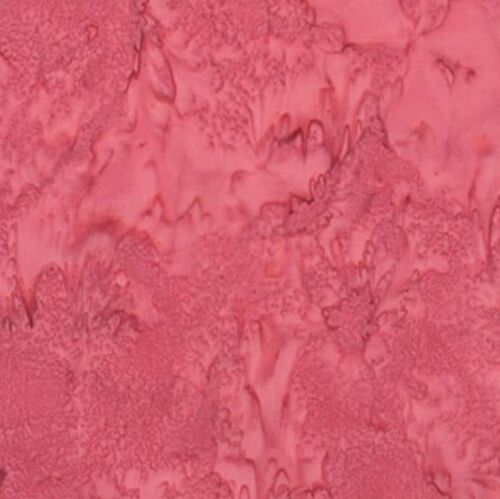 Tissu coton Hoffman corail rose franc aquarelle Bali batik dans la cour - Photo 1 sur 1