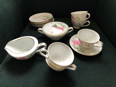 R C Japan ( Noritake ) Pattern Juanita 606 Tea Set Pink Rose