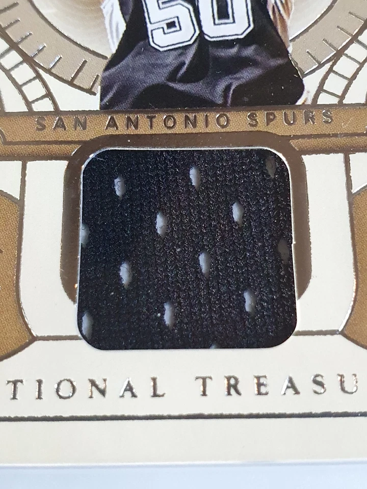 2020 Panini National Treasures David Robinson #PATCH /99 Game Worn Jersey - Rare - Image 2 of 4